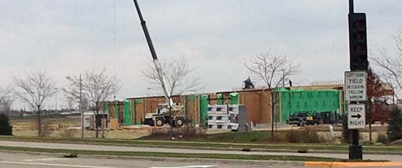 construction at Prairie Lakes shopping center